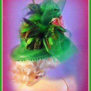 green formal dress hats