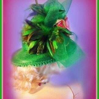 green formal dress hats