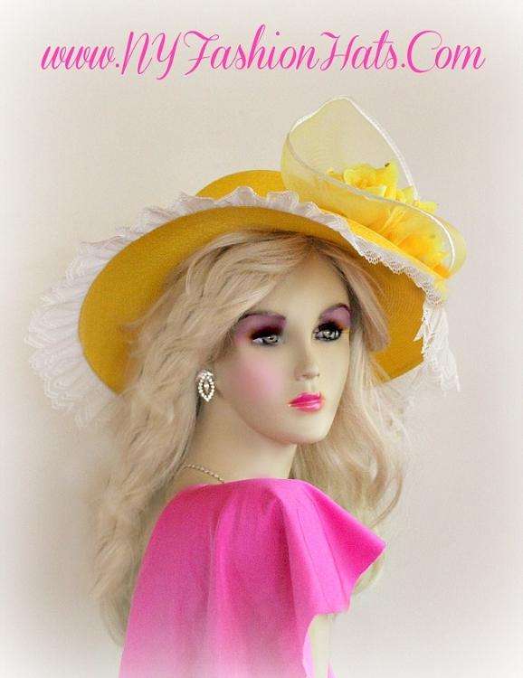 custom made yellow hats with fabric