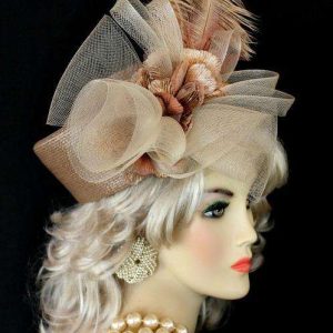 <META NAME="DESCRIPTION" CONTENT="Hats Taupe Beige Pillbox Designer Fashion Church Hat