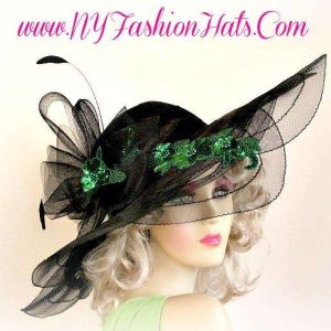 <META NAME="DESCRIPTION" CONTENT="Kentucky Derby Hat For Women Black Kelly Green