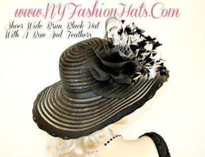 black sheer Church hats