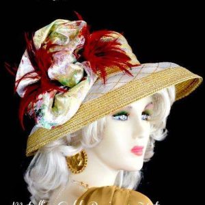 <META NAME="DESCRIPTION" CONTENT="Ladies Metallic Gold Designer Hat For Church And Special Occasion By NY Fashion Hats. We Specialize In Custom Dress Hats For Women