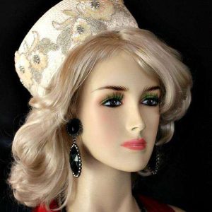 <META NAME="DESCRIPTION" CONTENT="Woman's Ivory Silver Formal Special Occasion Pillbox Hat Fashion Hats By NY Fashion Hats. We specialize in ladies pillbox hats for weddings