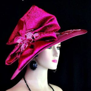 <META NAME="DESCRIPTION" CONTENT="Ladies Wide Brim Magenta Fuchsia Hot Pink Designer Hat Fashion Hats. NYFashionHats Specializes In Formal Church Hats