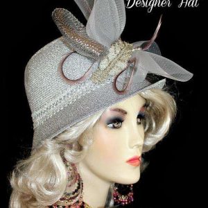<META NAME="DESCRIPTION" CONTENT="Women's Silver Glass Beaded Cloche Fashion Hat