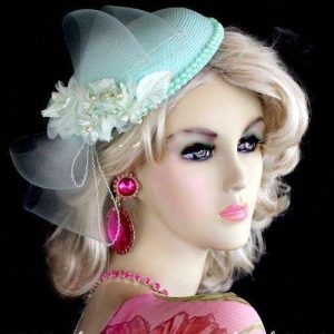 <META NAME="DESCRIPTION" CONTENT="Pistachio Mint Green Cocktail Hat