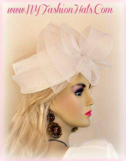 ladies white fashion hats for special occasion