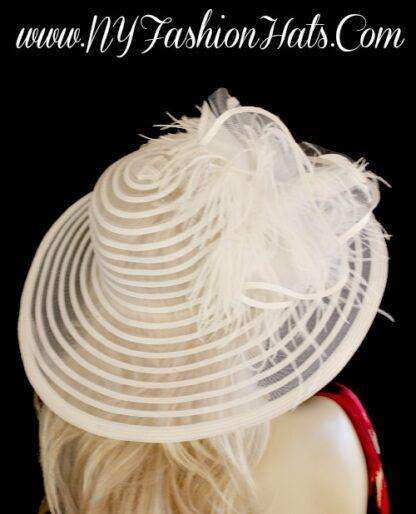 white bridal Church hats for weddings