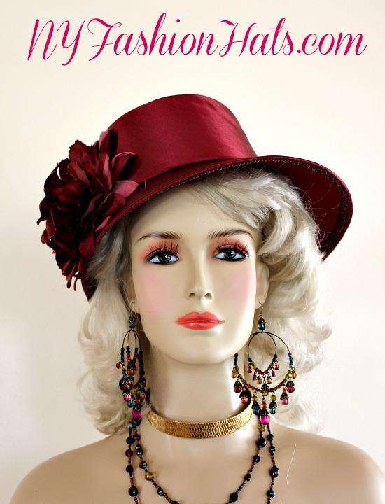 hats with flowers for wedding guests