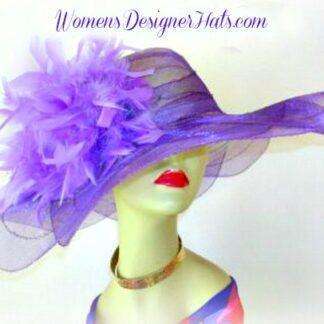 purple orange ivory designer hats">