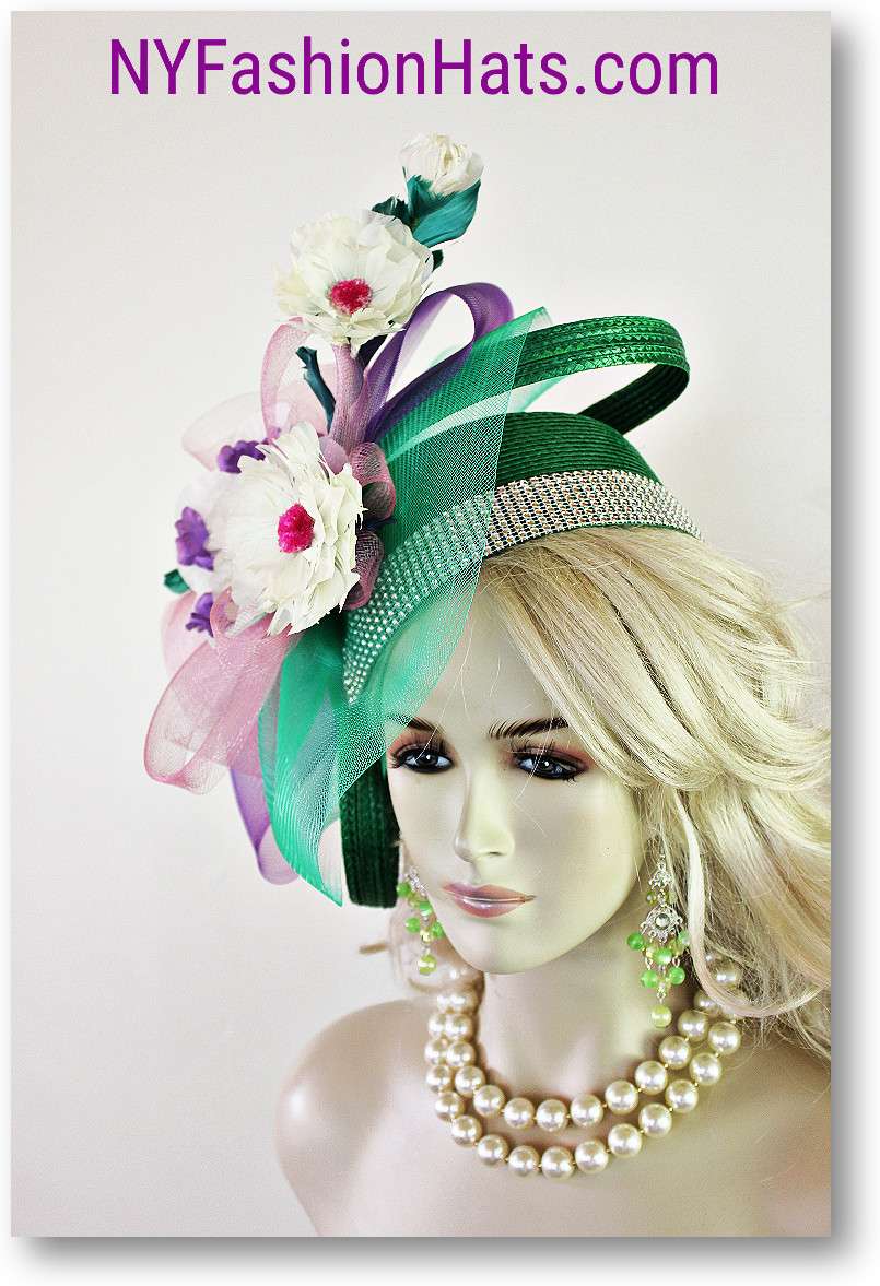 Couture Statement Designer Sculptured Pillbox Wedding Church Formal Hat For Women, NY Fashion Hats Millinery 238 - Image 3