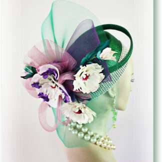 Couture Statement Designer Sculptured Pillbox Wedding Church Formal Hat For Women, NY Fashion Hats Millinery 238