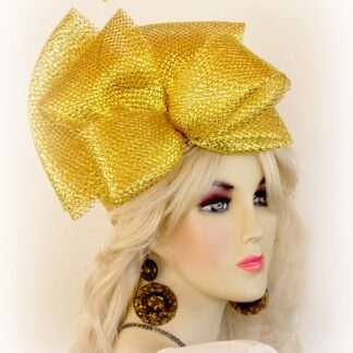 Women's Formal Metallic Gold Pillbox Wedding Fashion Hat, Church Sabbath Holiday Hats, NYDesignerHats Karen