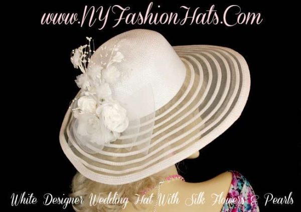 White Pink Gold Ivory Black Brown Kentucky Derby Hat NY Fashion Hats - Image 2